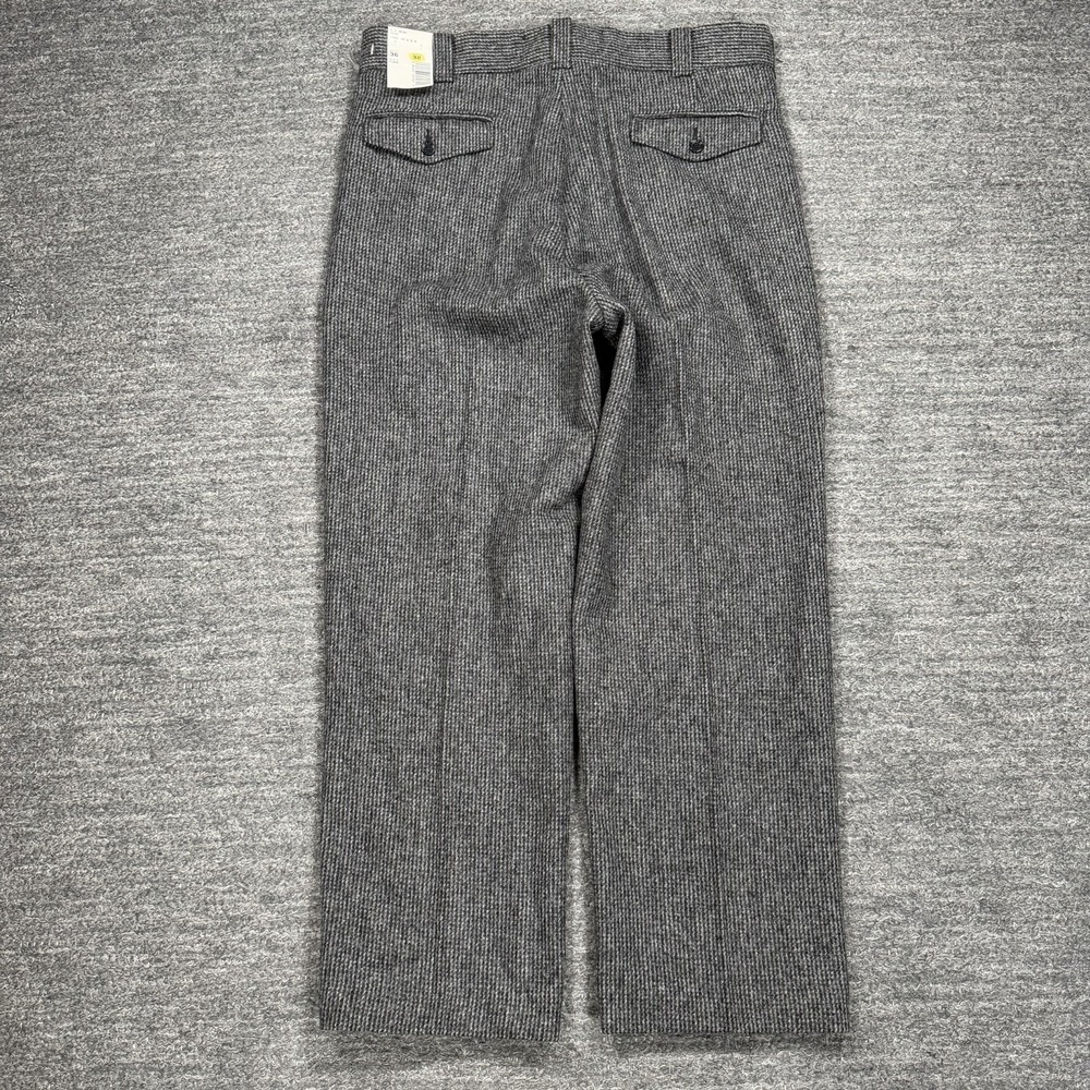 L.L. Bean Wool Blend Pants Men 36X32 Gray Tweed High Rise Hunt Made in the USA